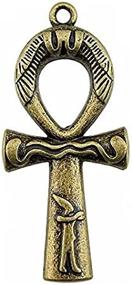 img 3 attached to 🔱 10 Antique Bronze Ankh Charm: Egyptian & Christian Spiritual Breath of Life Cross