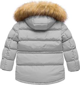 img 3 attached to Mid-Length Winter Puffer Jacket with Hood for Boys: Clothing, Jackets & Coats