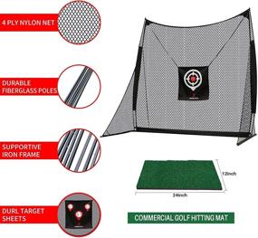 img 3 attached to ⛳️ FRANKTECH Heavy Duty Golf Practice Net with Chipping Target - Perfect for Backyard Driving Practice