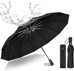 img 4 attached to ☂️ Portable Folding Travel Umbrella with Windproof Design