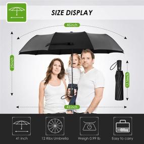img 1 attached to ☂️ Portable Folding Travel Umbrella with Windproof Design