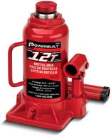 🔋 powerbuilt 647501 heavy duty 12-ton bottle jack: ultimate lifting solution for heavy loads logo