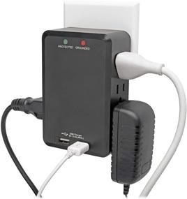 img 2 attached to 🔌 Tripp Lite 6-выходной защитный устройство от перенапряжения с USB-портами, защитное устройство для настенной розетки, 1050 джоулей, 2 USB, черное, и страхование на $20,000 (TLP6SLUSBB)