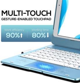 img 3 attached to Typecase Touch iPad Keyboard Case with Trackpad for 10.2 inch iPad 2021 9th, 8th & 7th Gen, Air 3, Pro 10.5- Enhanced 10 Color Backlight, 360° Protective Slim Cover with Apple Pencil Holder...