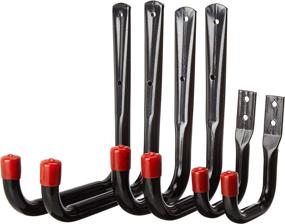 img 3 attached to 🧲 Tetra-Teknica UH-COM01 Heavy Duty Garage Storage Utility Hooks Variety Pack, Black, 6 Pack: 2 Small, 2 Medium, 2 Big