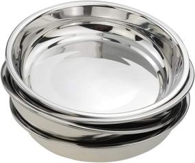 img 4 attached to 🍽️ Anbers 18/10 Stainless Steel Camping Dinner Plates - Set of 4, 9.4-Inch Round Dishes