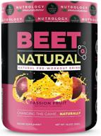 nutrology’s beet natural o2: all-natural pre-workout for energy and focus - passion 🍹 fruit flavor, vitamin c, yerba mate, mushroom o₂ blend, electrolyte blend - 30 servings logo