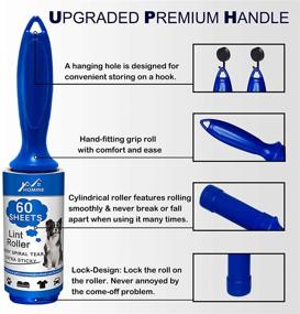 img 3 attached to 🐾 HOMINE Extra Sticky Pet Hair Lint Rollers - 240 Sheets, Upgraded Handle - Lint Remover with 4 Refills - Portable Brush for Clothes, Furniture, Dog Cat Hair Removal (Pack of 4)