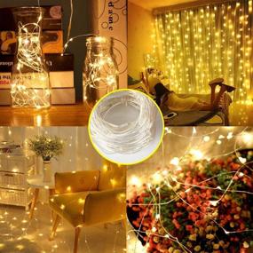 img 2 attached to 🎄 StillCool 300 LED Curtain String Lights (9.8 x 9.8 ft) with 8 Modes Fairy Lights Remote Control, USB Powered & Waterproof for Indoor Outdoor Christmas Bedroom Party Wedding Home Garden Wall Decorations