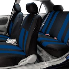 img 3 attached to FH Group FB036BLUE115 Seat Cover (Airbag Compatible And Split Bench Blue)