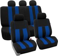 fh group fb036blue115 seat cover (airbag compatible and split bench blue) logo