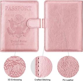 img 3 attached to 🌹 Rosegold Passport Holder Travel Accessories for Passport Covers by WALNEW