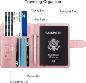 img 1 attached to 🌹 Rosegold Passport Holder Travel Accessories for Passport Covers by WALNEW