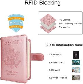 img 2 attached to 🌹 Rosegold Passport Holder Travel Accessories for Passport Covers by WALNEW