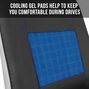 img 1 attached to 🌬️ Enhanced Cooling Gel Car Seat Cover for Front Seats – Faux Leather Seat Cover with Advanced Cooling Gel Pads, Effectively Reduces Heat and Perspiration, Universally Compatible for Car, Truck, Van, SUV