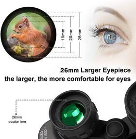 img 2 attached to 👀 20x50 High Power Military Binoculars: Compact HD Professional Waterproof Telescope for Bird Watching, Hunting, and Travel - BAK4 Prism FMC Lens with Case and Strap