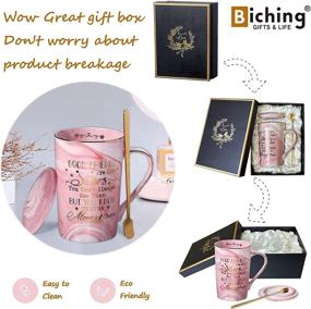 img 3 attached to Top Picks for Best Friend, Friendship Gifts for Women - Birthday & Christmas Gift Ideas - Ceramic Marble Coffee Mug with Printed Gold Design 14oz Pink