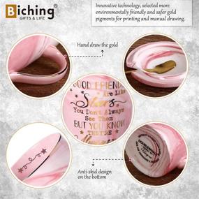 img 2 attached to Top Picks for Best Friend, Friendship Gifts for Women - Birthday & Christmas Gift Ideas - Ceramic Marble Coffee Mug with Printed Gold Design 14oz Pink