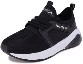 img 4 attached to Nautica Athletic Sneakers Primage Youth Navy Heather 2
