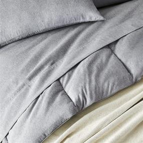 img 2 attached to 🛏️ Umchord Dark Grey Queen Comforter Set: 8-Piece Bed in a Bag - Cationic Dyeing Bedding Sets for a Lightweight All Season Down Alternative Comforter, Queen Size (88"x88")
