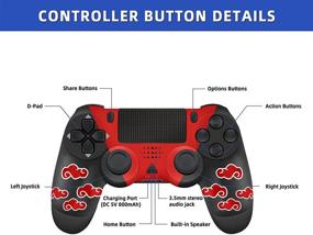 img 3 attached to 🎮 Zamia Controller Gamepad Joystick: The Ultimate Replacement for PS4 Custom Wireless Controller! Compatible with PS4/Slim/Pro/Windows PC! (Clouds Design)