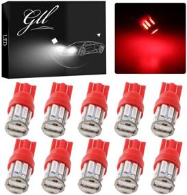 img 4 attached to 10-Pack Red T10 194 168 921 W5W LED Interior Lights Bulb for Car Replacement Lights, Truck License Plate, Front Rear Sidemarker Light, Dome Map LED Bulbs - 12V DC