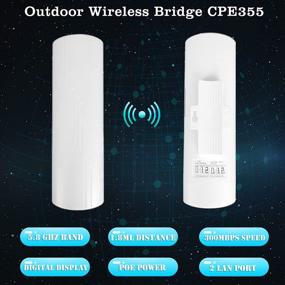 img 3 attached to 📶 High-Performance Wireless Bridge: 5.8G Outdoor Point to Point Access, Plug & Play CPE Network for 300Mbps 1.86ML Long Range WiFi Extension, 14DBI High Gain Antenna, Includes POE Power Adapter