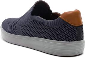 img 2 attached to Puxowe Walking Breathable Sneakers Navy Deep Men's Shoes in Loafers & Slip-Ons