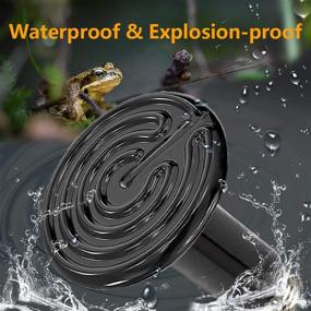 img 3 attached to 🔥 BOEESPAT Ceramic Heat Emitter 60W/100W/150W 2pack | Reptile & Chicken Heater Bulb | Pet Brooder Coop Lizard Turtle Aquarium Snake | No Harm No Light | Black