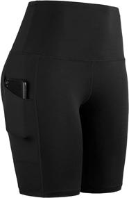 img 3 attached to 🩳 Neleus Women's High Waist Yoga Shorts with Tummy Control, Pocket & Compression – Perfect for Workouts and Running