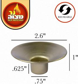 img 2 attached to 🕯️ Ner Mitzvah Silver Safety Metal Candle Holder Drip Cup: Securely Contain Wax Drips!