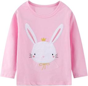 img 3 attached to 🦄 CesAnnees Toddler Little Unicorn T Shirts - Girls' Clothing in Tops, Tees & Blouses for Enhanced SEO