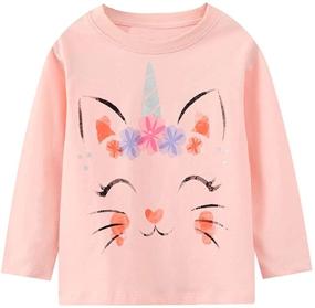 img 2 attached to 🦄 CesAnnees Toddler Little Unicorn T Shirts - Girls' Clothing in Tops, Tees & Blouses for Enhanced SEO