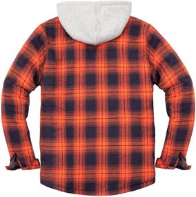 img 3 attached to 👕 Men's Clothing: Quilted Hooded Flannel Brushed Jackets with Enhanced SEO