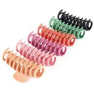 🎀 stylish hair claw clips set for women/girls - 6 pieces of sturdy and large hair claw clamps, perfect for long and thick hair logo