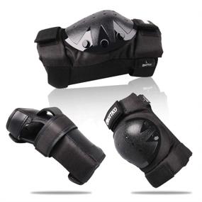 img 3 attached to 🛹 Versatile Protective Gear Set for Skateboarding, Rollerblading, Biking, and More: Adult-Youth-Kids Knee-Elbow-Pads Wrist-Guards