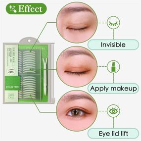 img 2 attached to 👁️ 2 Packs of 800 Pcs Natural Invisible Single-Sided Eyelid Tape Stickers - Medical-Grade Fiber Eyelid Lift Strips for Instant Eye Lifts Without Surgery, Ideal for Correcting Uneven Mono-Eyelids