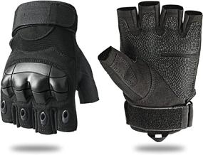 img 4 attached to 🧤 Versatile Half Finger Outdoor Gloves: Ideal for Riding, Cycling, Motorcycle & Driving - Fingerless Design