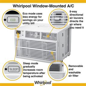 img 3 attached to Whirlpool Energy Star 12,000 BTU 115V Window Air Conditioner with Remote Control for Better Energy Efficiency and Cooling Performance