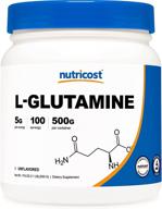 nutricost l glutamine powder 500g glutamine logo