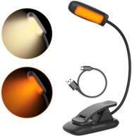 📚 enhance your reading experience with bigmonat rechargeable amber book led night light - portable, bendable neck, usb or battery operated, adjustable brightness, reduces eye strain - black логотип