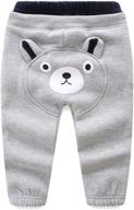 🐻 winter cute bear mud kingdom kids fleece jogger pants logo