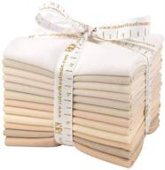 🔳 robert kaufman fabrics studio rk kona cotton solids fq-909-12 fat quarter bundle - off-white logo