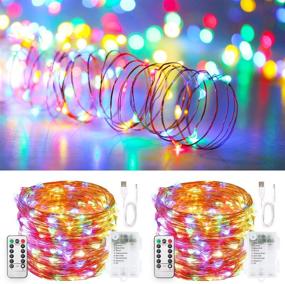 img 4 attached to 🌟 Blingstar Fairy Lights: USB/Battery Operated, 33ft, 100LED, Multi-Color, 8 Modes, Remote Control, Timer – Ideal for Bedroom & Wedding Decor