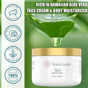 img 3 attached to 🌺 Hawaiian Aloe Vera Night Cream - Moisturizer, Sunburn Relief, Eczema & Wrinkle Cream for Women - Compare to 100% Pure Aloe Vera Gel & Juice - 8 oz