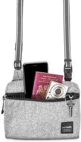 img 3 attached to 👜 Pacsafe Slingsafe Lx50 Anti-Theft Mini Cross-Body Bag - Secure Stylish Travel Essential (Tweed Grey, One Size)