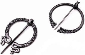 img 2 attached to 🌟 XGALA Viking Brooch Pin Clasp: Exquisite Norse Flbula Cloak Pin for Celtic Shawls, Scarves, and Clothing - Finest Jewelry for Women and Girls