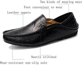 img 2 attached to 👞 Breathable Men's Shoes - MCICI Loafers Moccasin Driving in Loafers & Slip-Ons