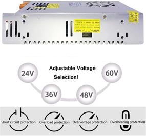 img 3 attached to 🌡️ EAGWELL Adjustable DC LED Power Voltage Converter AC 110V-220V to DC 0-48V Module Switching Power Supply Digital Display 480W Voltage Regulator Transformer Built in Cooling Fan" -> "EAGWELL Adjustable LED Power Converter 110V-220V to 0-48V DC, 480W Digital Display, Voltage Regulator with Cooling Fan