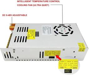 img 2 attached to 🌡️ Инвертор постоянного тока EAGWELL с регулировкой напряжения от 110V до 220V на постоянное напряжение от 0 до 48V, мощностью 480W, с цифровым дисплеем, стабилизатором напряжения и встроенным вентилятором охлаждения.